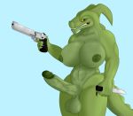  absurd_res anthro balls big_breasts big_penis breasts cracky45 dragon epic_games erection fortnite genitals gun gynomorph hi_res humanoid_genitalia humanoid_penis hybrid_(fortnite) intersex knife muscular muscular_anthro muscular_gynomorph muscular_intersex nipples nude penis ranged_weapon scalie simple_background solo video_games weapon 