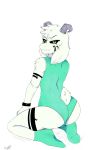  absurd_res anthro asriel_dreemurr_(god_form) balls clothed clothing fur genitals hair hi_res komodo89 looking_at_viewer male simple_background smile solo swimwear undertale video_games 
