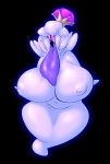  2020 absurd_res areola big_breasts black_background bodily_fluids boo_(mario) breasts crossgender crown digital_media_(artwork) fangs female floating front_view ghost glowing glowing_eyes hair hi_res huge_breasts humanoid king_boo long_tongue looking_at_viewer luigi&#039;s_mansion mario_bros navel nintendo nipples open_mouth purple_eyes purple_tongue saliva saliva_on_breasts signature simple_background slb solo spirit super_crown tongue video_games white_areola white_body white_hair white_nipples 