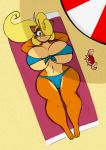  activision anthro arthropod bandicoot beach beach_towel beach_umbrella big_breasts bikini bikini_bottom bikini_thong bikini_top breasts clothing coco_bandicoot colacoot colored colored_sketch crab crash_bandicoot_(series) crustacean decapoda female furrymang453 hands_behind_head huge_breasts humanoid lying malacostracan mammal marine marsupial on_back seaside shade small_feet solo sunbathing swimwear thigh_gap tight_clothing tight_fit towel umbrella video_games wide_hips 