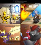  2020 absurd_res aiden_laninga amped_toxtricity baby_pok&eacute;mon carkol cauldron coal dedenne delphox dialogue digital_drawing_(artwork) digital_media_(artwork) electabuzz electricity elekid elemental_creature english_text featureless_feet feet fire furniture glowing glowing_teeth group hi_res long_tail mineral_fauna morse_code neksu nintendo pok&eacute;mon pok&eacute;mon_(species) pok&eacute;mon_mystery_dungeon porygon2 railroad rock rock_creature shovel table teeth text tools toxtricity tyrogue video_games wanderlust zoroark 