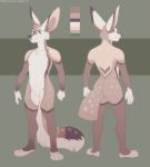  2020 4_toes 5_fingers anthro brown_body brown_fur canid canine digital_media_(artwork) fennec fingers fox fur looking_at_viewer lunalei male mammal model_sheet smile solo toes 