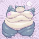  1:1 2019 absurd_res anthro areola belly big_belly big_breasts breasts female front_view fupa hi_res highlights_(coloring) huge_breasts lying morbidly_obese morbidly_obese_anthro morbidly_obese_female navel nintendo nipples nude obese obese_anthro obese_female on_back overweight overweight_anthro overweight_female pok&eacute;mon pok&eacute;mon_(species) sleeping snorlax solo text thick_thighs video_games whooperscooper wide_hips 