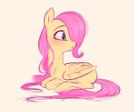  2020 digital_media_(artwork) equid equine eyebrows eyelashes feathered_wings feathers female feral fluttershy_(mlp) friendship_is_magic hair imalou mammal my_little_pony pegasus pink_hair solo wings yellow_body yellow_feathers 
