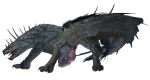  absurd_res alpha_channel bad_dragon big_penis capcom erection fanged_wyvern feral genitals hi_res looking_at_viewer looking_back male monster_hunter penis reptile reptilligator scalie simple_background solo tobi-kadachi transparent_background video_games 