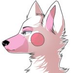  2015 alpha_channel anthro black_nose canid canine cheek_tuft eyebrows eyelashes eyeshadow facial_tuft female five_nights_at_freddy&#039;s five_nights_at_freddy&#039;s_2 fox fur head_tuft inner_ear_fluff lipstick makeup mammal mangle_(fnaf) pink_body pink_fur pink_inner_ear pixelatedv pupils side_view simple_background slit_pupils solo transparent_background tuft video_games white_body white_fur 