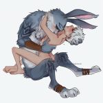  2020 anthro anthro_penetrating anthro_penetrating_human bunnymund butt chakichakiman dreamworks duo easter easter_bunny feet fur grey_body grey_fur grey_hair hair hi_res holidays human human_on_anthro human_penetrated humanoid_feet interspecies jack_frost_(rotg) lagomorph leporid male male/male male_on_anthro male_on_human male_penetrated male_penetrating male_penetrating_male mammal mastery_position nude penetration rabbit rise_of_the_guardians sex simple_background soles white_background 