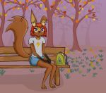  anthro autumn female hi_res mammal miyuka rodent sciurid solo tama-tama 