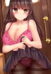  bra cleavage pantsu pantyhose skirt_lift skywaker 