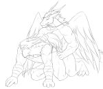  2014 all_fours anal anal_penetration animal_genitalia anthro anthro_on_anthro anthrofied asian_mythology black_and_white blaziken bodily_fluids clenched_teeth cum cum_in_ass cum_inside cum_on_penis cum_while_penetrated dragon draxial drooling duo east_asian_mythology eastern_dragon erection eyes_closed feathered_wings feathers from_behind_position fur genital_fluids genitals hair hands_on_hips horn keeyrow male male/male male_penetrated male_penetrating male_penetrating_male mane monochrome muscular muscular_male mythology nintendo nude open_mouth pecs penetration penis pok&eacute;mon pok&eacute;mon_(species) pok&eacute;morph pulling_hair saliva scales scalie sex teeth tongue touching_hair video_games whiskers wings 