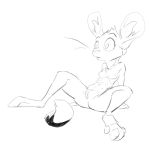  animancer anthro bellynips breasts dipodid eyelashes female hi_res jerboa luck mammal monochrome nude rodent sketchbook 