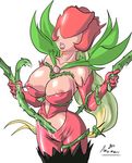  big_breasts breasts digimon english_text female rosemon solo text unknown_artist vines 