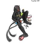  anthro black_clothing black_hoodie black_topwear briefs clothing domestic_cat drawyourfursona duo felid feline felis food hoodie male mammal meme meme_clothing miyukiaya nintendo nintendo_switch playstation_5 sitting topwear underwear video_games white_clothing white_underwear 