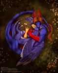  asian_mythology avian cuddling dragon east_asian_mythology eastern_dragon feral gryphon hi_res hug icy-marth male mythological_avian mythology 