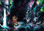  2020 anthro day detailed_background digital_media_(artwork) elkir felid feline female fur lynx mammal nude outside partially_submerged solo spots spotted_body spotted_fur 