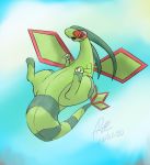 ambiguous_gender belly claws cloudscape dragon facing_viewer feral fisk24 flygon flying lens looking_at_viewer nintendo pok&eacute;mon pok&eacute;mon_(species) sky solo spread_wings video_games wings 