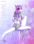  abstract_background beast_(disambiguation) bottomwear butt chair clothing female fishnet flower footwear furniture hi_res kufinya kufinya_beast looking_at_viewer mix_media plant red_eyes rose_(disambiguation) shirt shorts sitting socks spines t-shirt topwear vandclash 