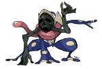  commentary dark_souls english_commentary gen_6_pokemon greninja looking_at_viewer niking pokemon pokemon_(creature) signature simple_background souls_(from_software) undead white_background 