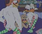  all_fours anal anal_penetration anas anatid anseriform anthro avian bedroom_setting bird bite blush christmas clothing dabbling_duck darkwing_duck disney doggystyle donald_duck duck ducktales_(2017) fenton_crackshell footwear foursome from_behind_position genitals group group_sex hands_behind_head hi_res holidays kissing launchpad_mcquack male male/male male_penetrated male_penetrating male_penetrating_male mallard neck_bite open_mouth orgy penetration penis sex socks spread_legs spreading sucking tejedora7 