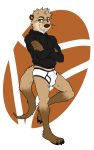  10:16 anthro black_clothing black_hoodie black_topwear bonesotter briefs bulge clothing drawyourfursona hi_res hoodie lutrine male mammal meme meme_clothing mustelid solo standing topwear underwear white_clothing white_underwear 