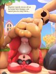  abdominal_bulge anal animal_crossing anthro anus balls beach bodily_fluids butt coco_(animal_crossing) coco_(picturd) cum cum_inflation dialogue_box duo english_text feet genital_fluids genitals gynomorph hi_res humanoid_genitalia humanoid_penis inflation intersex intersex/male lagomorph leporid male mammal mind_break nintendo nude penis picturd piledriver_position plantigrade rabbit seaside sex soles spread_butt spreading text transformation video_games 