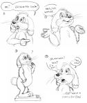  aldi anthro black_and_white clueless colorless dialogue english_text lagomorph leporid male mammal monochrome rabbit scale sketch slightly_chubby smile solo text toony whiskers 
