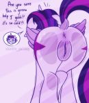  anus dialogue english_text equid female feral friendship_is_magic genitals hasbro hi_res horn mammal my_little_pony on_glass pussy shad0w-galaxy solo text twilight_sparkle_(mlp) winged_unicorn wings 