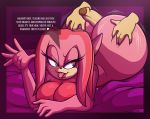  anthro areola big_breasts big_butt breasts butt butt_grab daestra_the_hedgehog damian_hodge dialogue echidna english_text erection female foreskin genitals hand_on_butt hi_res hot_dogging huge_butt hyper hyper_butt looking_back lying lying_on_bed male male/female mammal monotreme nipples nude on_front penis pink_body sonic_the_hedgehog_(series) text tongue tongue_out valentina_the_echidna wide_hips 