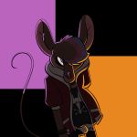  1:1 clothing ear_piercing ear_ring hi_res jacket mammal mouse murid murine piercing punk rodent topwear trevor-fox trevor-fox_(character) 