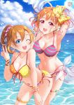  bikini kousaka_honoka love_live! minamixdrops swimsuits takami_chika wet 