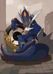  broken_pillar dialga fushigi_no_dungeon gen_4_pokemon highres legendary_pokemon no_humans pokemon pokemon_(game) pokemon_mystery_dungeon primal_dialga red_eyes tagme yuyu_ekaki_dayo 