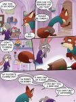  anthro book canid canine colored comic dialogue digital_media_(artwork) disney duo english_text female flower fox fur hi_res judy_hopps lagomorph leporid male male/female mammal nick_wilde plant plushie rabbit text the_gory_saint vase zootopia 