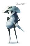  1other character_name cracked_mask hollow_eyes hollow_knight lance mask no_humans okame_nin polearm quirrel simple_background solo standing weapon white_background 