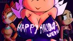  16:9 anime anthro breasts clothed clothing costume dreamworks female female/female group halloween hi_res holidays kung_fu_panda kyuu_(beastars) looking_at_viewer master_tigress nativefall rouge_the_bat sega simple_background sonic_the_hedgehog_(series) video_games widescreen 