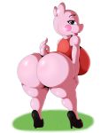  anthro big_breasts big_butt breasts butt clothing domestic_pig female hi_res huge_butt looking_at_viewer looking_back mammal peppa_pig peppa_pig_(character) solo suid suina suirano sus_(pig) 
