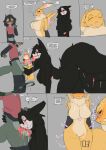 absurd_res android anthro ball_lick balls bandai_namco blush blush_lines breasts canid comic dialogue digimon digimon_(species) embarrassed english_text fellatio female femboy genitals glowing glowing_eyes group heart_symbol hi_res licking lizzard_sama long_tongue machine male male/female malory_(lizzard_sama) mammal nude oral penile penis red_eyes renabot_(lizzard_sama) renamon robot robot_anthro scp-1471-a scp_foundation sex sketch sketch_page text tongue trio