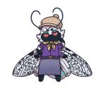 2019 4_arms animal_crossing antennae_(anatomy) anthro arms_bent arthropod arthropod_abdomen ascot belt belt_buckle black_antennae black_belt black_body black_fur black_spots blue_eyelids bottomwear brown_clothing brown_hat brown_headwear buckle cel_shading cheek_tuft circle_eyebrows clothed clothed_anthro clothed_female clothing colored digital_drawing_(artwork) digital_media_(artwork) english_description eyebrows eyelashes facial_tuft fan_character featureless_limbs female female_anthro flat_chested front_view full-length_portrait fully_clothed fully_clothed_anthro fully_clothed_female fur grey_bottomwear grey_clothing grey_skirt hat headgear headwear insect insect_wings lepidopteran lidded_eyes light lighting looking_at_viewer lunareel moth mouthless multi_arm multi_limb multicolored_body multicolored_fur nintendo noseless orange_sclera portrait pupils purple_clothing purple_shirt purple_topwear red_eyes red_pupils shaded shirt simple_background skirt solo spots spotted_wings standing topwear tuft two_tone_body two_tone_fur white_background white_body white_fur white_wings wings yellow_ascot