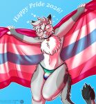 2026 anthro bell bent_legs blush boobfan06 bulge chest_tuft clothing collar colored_sketch digital_drawing_(artwork) digital_media_(artwork) dipstick_ears dipstick_tail domestic_cat ear_markings egyptian_mau eyewear felid feline felis femboy femboy_pride_colors flag flag_(object) fluffy fluffy_hair fluffy_tail fur glasses grey_body grey_fur hair happy heart_symbol holding_flag holding_object jingle_bell lgbt_pride lgbt_pride_month male mammal markings multicolored_ears nixuelle panties portrait pose pride_color_clothing pride_colors simple_background sketch smile solo spots tail tail_markings text three-quarter_portrait tuft underwear vincian_pride_colors