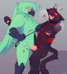 absurd_res andromorph andromorph/male andromorph_anthro andromorph_penetrated anthro anthro_on_anthro anthro_penetrated anthro_penetrating anthro_penetrating_anthro avian balls bdsm bird black_body black_fur blush blush_lines blushing_profusely bodily_fluids bondage bound collar elliot_(parchmentbearer) feathered_wings feathers fur galliform genital_fluids genitals hi_res humanoid_genitalia humanoid_penis intersex intersex/male intersex_anthro intersex_penetrated leash leash_pull leashed_collar lustwasp male male_anthro mastectomy_scar onomatopoeia pawpads paws peafowl penetration penis phasianid restraints rope rope_bondage scar sex sound_effects submissive submissive_andromorph submissive_intersex sweat sweatdrop teal_body text trans_(lore) trans_man_(lore) vaginal vaginal_fluids vaginal_penetration wings zach_(lustwasp)