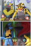 2:3 andromorph animal_genitalia animal_penis anthro balls blue_body bodily_fluids border butt canine_genitalia canine_penis cervical_contact comic cum cum_in_uterus cum_in_vagina cum_inside domestic_cat ejaculation felid feline felis generation_4_pokemon generation_5_pokemon generation_7_pokemon genital_fluids genitals heart_symbol hi_res internal intersex legendary_pokemon lucario male mammal nintendo ovum ovum_with_heart penis pokemon pokemon_(species) sperm_cell steel_cat translucent translucent_body uterus white_border zeraora zoroark
