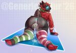 absurd_res all_fours anthro antlers anus artfox26 astrogalaxprotofox balls big_balls big_butt black_body black_fur blue_anus blue_penis blush blush_lines bodily_fluids butt clothing cloven_hooves countershade_butt countershade_fur countershade_legs countershade_tail countershading cum cum_drip cum_in_ass cum_inside cum_on_balls cum_on_penis cumshot deer dripping ejaculation fingers fur generic_fur genital_fluids genitals grey_body grey_fur hair hi_res hoof_hands hooved_fingers hooved_toes hooves horn hybrid kerchief legwear machine male mammal musk neckerchief neckwear pattern_clothing penis presenting presenting_hindquarters protogen rear_view red_hair scut_tail short_tail simple_background solo stockings striped_clothing stripes sweater tail thick_thighs thigh_highs topwear wide_hips