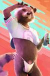 animal_genitalia anthro balls beverage beverage_can bikini bikini_bottom brown_body brown_fur can closed_sheath_slit clothed clothing container crop_top crossdressing crossdressing_male digital_media_(artwork) eyewear fully_sheathed fur genitals grand_theft_auto grand_theft_auto_vi gta_vi_cover_girl guardians_of_the_galaxy hi_res holding_can holding_container holding_eyewear holding_object holding_sunglasses jewelry looking_at_viewer male mammal marvel meme midriff navel necklace o-ring o-ring_bikini pink_sheath_slit procyonid raccoon rocket_raccoon rockstar_games sheath sheath_slit shirt sidekick solo standing sunglasses swimwear tail topwear two-piece_swimsuit