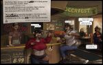 2025 alan_wake alan_wake_(character) anthro apron beard bottomwear brown_body brown_fur chair clothing coffee_mug deer detailed_background dialogue digital_media_(artwork) diner english_text eyewear facial_hair female fur furniture gender_transformation glasses group hi_res horn human human_to_anthro inside male mammal microsoft milton_(miltonholmes) miltonholmes mtf_transformation open_mouth pants ray_(ataripanther) reality_shift restaurant round_glasses saga_anderson shirt sitting smile species_transformation standing table tail text topwear transformation url white_apron white_clothing window xbox_game_studios