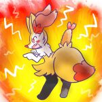 1:1 2024 ambiguous_anthro ambiguous_gender angry annyui0611 anthro biped braixen canid cross-popping_vein cute_fangs digital_drawing_(artwork) digital_media_(artwork) digitigrade dipstick_tail emanata fangs food frown full-length_portrait generation_6_pokemon gesture hand_gesture hi_res japanese_description leaning leaning_forward mammal markings nintendo object_in_tail open_frown open_mouth pointing pokemon pokemon_(species) portrait rear_view shrimp_(food) simple_background snout solo standing tail tail_markings teeth three-quarter_view translated_description
