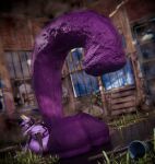 2026 3d_(artwork) anthro balls big_balls big_butt big_penis blender_(artwork) butt curved_penis digital_media_(artwork) euvee eyes_closed fan_character felid foreskin generation_7_pokemon genitals hi_res huge_balls huge_butt huge_penis hyper hyper_balls hyper_genitalia hyper_penis legendary_pokemon looking_pleasured male mammal maximumuwu musk nintendo penis pokemon pokemon_(species) purple_body sitting sitting_on_ground solo zeraora
