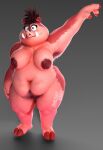 3d_(artwork) anthro armpit_hair belly big_breasts body_hair breasts digital_media_(artwork) domestic_pig dreamworks eyebrows facial_piercing female genitals hi_res hooves large_female looking_at_viewer mammal nipples nose_piercing nose_ring on_model overweight overweight_anthro overweight_female piercing pigtail_(the_bad_guys) plump_labia pubes red_hooves red_nipples ring_piercing solo standing suid suine sus_(pig) the_bad_guys twilightv0ids vulva
