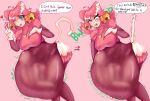 2026 abdominal_bulge absurd_res ambiguous_gender ambiguous_prey animal_ears animal_humanoid animal_noises_while_talking before_and_after bell belly big_belly big_breasts blush breasts burping cat_tail clenching_stomach clothing cowlick crazy_eyes deltarune digestion digestion_noises digital_drawing_(artwork) digital_media_(artwork) dipstick_tail dress eyelashes felid felid_humanoid feline feline_humanoid female female_pred frilly frilly_clothing frilly_dress gesture gloves goobygreyrat green_eyes hair hand_gesture handwear hi_res humanoid humanoid_pred inner_ear_fluff jewelry mad_mew_mew mammal mammal_humanoid markings meowing mew_mew_(undertale) necklace one_eye_closed onomatopoeia open_mouth open_smile overweight overweight_female overweight_humanoid pink_(deltarune) pink_background pink_hair prey_outline puffy_sleeves rumbling_stomach seven_flowers short_hair simple_background smile solo sound_effects tail tail_markings talking_to_prey text tongue tongue_out tuft undertale_(series) v_sign vore wink