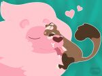 ambiguous_gender bodily_fluids brown_body brown_fur cartoon_network cum cum_on_face cum_on_muzzle cum_on_tongue cumshot dipstick_tail domestic_ferret duo ejaculation eyes_closed facial_markings felid fellatio feral feral_on_feral fur fur_tuft genital_fluids genitals gloves_(marking) happy happy_sex head_markings heart_symbol hi_res licking lineless lion lion_(steven_universe) male male/ambiguous mammal mane markings mask_(marking) mustelid musteline oral oversized_fellatio oversized_oral pantherine peanut_(someferret) penile penis penis_lick penis_on_tongue pink_body pink_fur pink_mane pink_nose sex simple_background size_difference solo someferret steven_universe tail tail_markings tan_body tan_fur tapering_penis tongue true_musteline tuft weasel whisker_spots