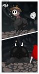 anal anal_penetration anthro balls big_balls big_butt black_body breasts butt comic crossgender duo female genitals gynomorph gynomorph/female hi_res hollow_knight:_silksong hollow_knight_(franchise) hornet_(hollow_knight) huge_butt humanoid intersex intersex/female looking_back metri-arts penetration penile penile_penetration penis penis_in_ass sex sherma_(hollow_knight:_silksong) team_cherry vulva