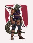 2019 5_fingers anthro archer armor arrow_(weapon) belt belt_buckle belt_pouch black_belt black_bottomwear black_clothing black_eyes black_pants boots bottomwear bow_(weapon) breasts brown_boots brown_clothing brown_footwear brown_gauntlets brown_pauldron buckle cel_shading closed_smile clothed clothed_anthro clothed_female clothing colored digital_drawing_(artwork) digital_media_(artwork) dragonborn_(dnd) dungeons_and_dragons english_description female female_anthro fingerless_gloves fingers footwear full-length_portrait fully_clothed fully_clothed_anthro fully_clothed_female gauntlets gloves green_body green_skin green_tail grey_clothing grey_fingerless_gloves grey_gloves grey_handwear handwear hasbro hi_res light lighting lunareel male mouth_closed multicolored_body multicolored_skin multicolored_tail non-mammal_breasts pants pauldron portrait purple_clothing purple_shirt purple_tank_top purple_topwear ranged_weapon scalie shaded shirt shoes small_breasts smile solo standing tail tank_top text three-quarter_view topwear weapon weapon_on_back wizards_of_the_coast